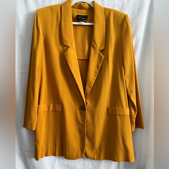Vintage 1980's Toni Garment for CC Magic Gold/Yellow Oversized Blazer (size S) - Picture 2 of 8